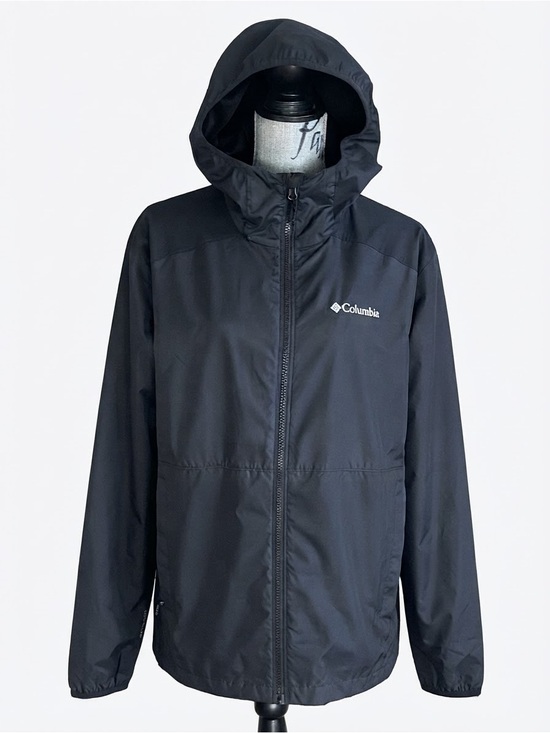 Columbia Jackets & Blazers - Columbia Black Hooded Rain Jacket Windbreaker Women’s Medium